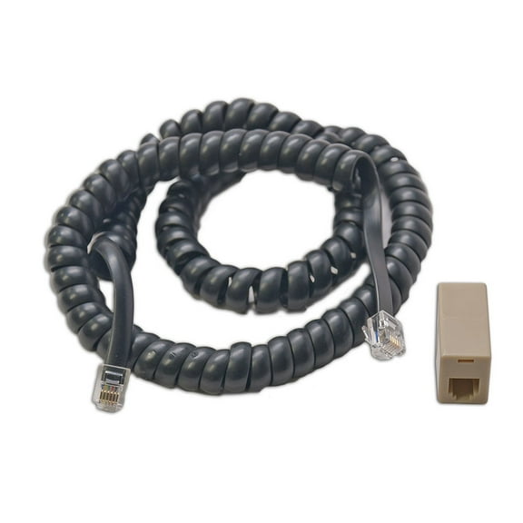 Digitrax Coiled Cord with RJ12 Connectors - For use with Digitrax Throttles - 4 DT-LNCCMC1 Multi-Colored