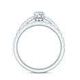 thumbnail image 2 of Rosec Jewels Lab Grown Diamond Teardrop Engagement Ring with Wedding Band - EF-VS Quality, 925 Sterling Silver, US 4.00, 2 of 8