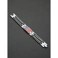 thumbnail image 2 of ChainsProMax Men Cuban Link Chain Bracelet, American Flag Bracelet, Stainless Steel Mens Gift, 2 of 7