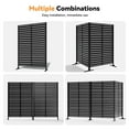 thumbnail image 6 of Modern Shade 72"Hx48"W Metal Privacy Screen - Black Freestanding Outdoor Fence Panel for Privacy/Space Division, 6 of 6