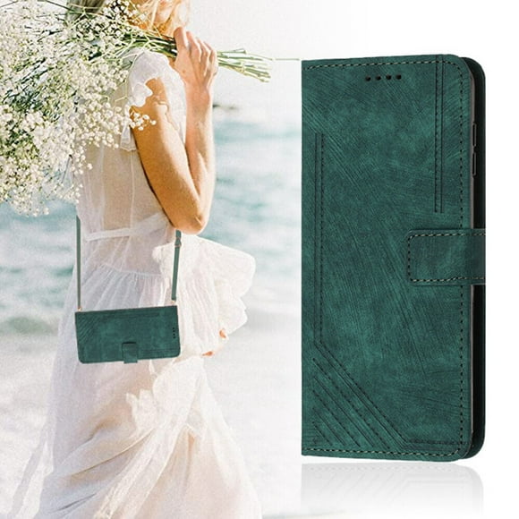 iPhone 14 PRO Case ,Magnetic Cover Lanyard Crossbody Neck Strap Scratch Proof Flip Leather Wallet Case for iPhone 14 PRO