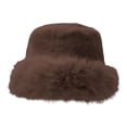 thumbnail image 1 of Sombrero de pescador de invierno, elegante, moderno y grueso, ideal para fiestas y patinaje. Marrón, 1 of 7