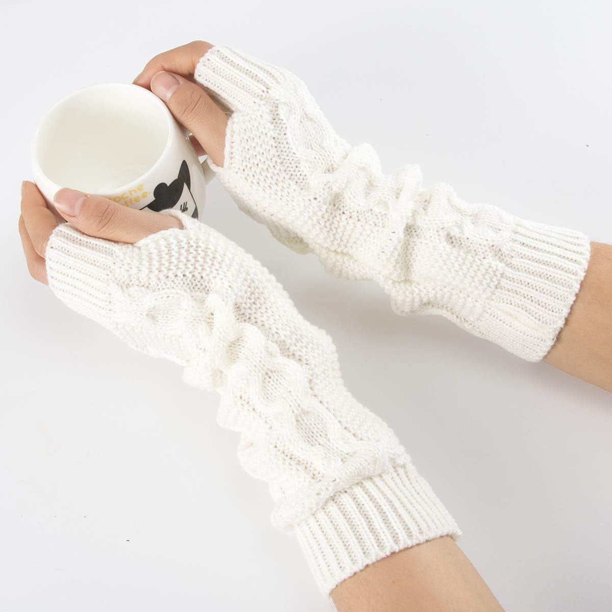 Kukuzhu Arm Warmers Y2K Grunge Rib Knit Arm Warmers Preppy Kukuzhu Arm Warmers Y2K Grunge Rib Knit Arm Warmers Preppy