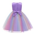 thumbnail image 4 of HAWEE Robe à Paillettes pour Demoiselles d'Honneur, Tutu Arc-en-Ciel, Robe de Princesse pour Fête d'Anniversaire, Robe de Concours pour 3 à 10 Ans, 4 of 5