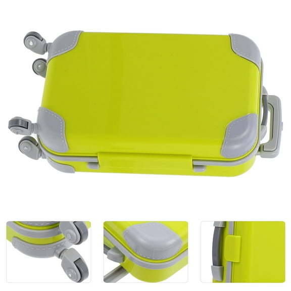 LEORX 1Set Mini Suitcase for Doll House Mini Furniture in Yellow Smooth Surface