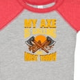 thumbnail image 4 of Inktastic Axe Throwing Funny Boys or Girls Baby Bodysuit, 4 of 5