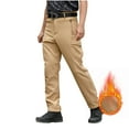thumbnail image 6 of HAiming Men's Fleece Lined Hiking Pants Winter Casual Outdoor Cargo Pants Plus Size Mountain Climbing Lounge Trousers, 6 of 8