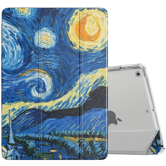 AmPm iPad 10.2 Case for iPad 9th Generation 2021/ iPad 8th Generation 2020/ iPad 7th Generation 2019, Slim Stand Hard Back Shell Smart Cover Case for iPad 10.2 inch, Auto Wake/Sleep,Rose Gold