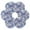 Blue Squares and Shapes, variant on 6 Pcs Drink Coasters with Holder 3.94in Woven Coasters for Drinks Blue Squares and Shapes Coaster Set for Protection Table