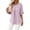 Light Violet, variant on Gbobgt Women's Blouses Half Sleeve Crew Neck Casual Lightweight Summer Tops for Daily Office And Vacation Outfits Black L