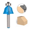 thumbnail image 4 of Router Bit 45 Degree Bevel Wood Milling Cutter 1/4in Round Shank Chamfer Woodworking Tools, 4 of 8
