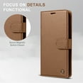 thumbnail image 5 of for iPhone 11 Wallet Case [RFID-Blocking] [Card Holder/Cash Slots] [Kickstand] [Magnetic Clasp], Advanced PU Leather Folio Flip Book Protective Shockproof Cover Women Men,Brown, 5 of 11