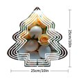 thumbnail image 7 of Metal Hanging Christmas Tree Wind Decorations - Artistic Garden Spinners with Symmetrical Design for Yard & Garden Decor, 7 of 7