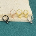 thumbnail image 4 of Juego de anillos para la nariz de acero inoxidable con circonita y ópalo, estilo europeo y americano, joyería para perforar la nariz con las uñas, 4 of 5