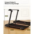 thumbnail image 4 of 2 in 1 Treadmill, Folding 265 lb Capacity Desk Treadmill with Remote Control and Button Low Noise 2.25HP Jogging Machine for Home Office-Black, 4 of 8