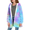 thumbnail image 2 of Women's Fuzzy Fleece Pullover Hoodies, Casual Button down Overcoat with Pocket, Warm Winter Style, 2 of 7