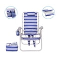 thumbnail image 3 of Ultimate Heavy Duty Padded Backpack Beach Chair for Adults with Footrest & Cooler Pouch | Lay Flat, 5 Reclining Positions | Removable Insulated Cooler Pouch | 300 lbs Weight Capacity, 3 of 9