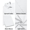 thumbnail image 4 of COOFANDY Men's Casual Dress Shirts Short Sleeve Button Down Shirts Summer Untucked Shirts, 4 of 6