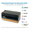 thumbnail image 4 of Chrome Battery 12V (12 Volts) 3.5Ah Sealed Lead Acid (SLA) Battery for Replacement, 4 of 9