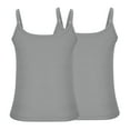 thumbnail image 6 of QUINDOS Athletic Womens Tank Tops Summer 2 Pack Ribbed Womens Camisoles Running Crew Neck Sleeveless Spaghetti Strap MultiPack Cami Shirts Solid Color Slim Fitted Undershirts, 6 of 6