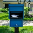 thumbnail image 4 of Adoorn Lockable Post Mount Mailbox | Small (Curb Yellow) Size 12 x 12 x 18.5 (HxWxD) Anti-Theft Locking Mailbox with 2 Keys, Modern Mailbox with Flag, Weatherproof Mailboxes for Outside, 4 of 10