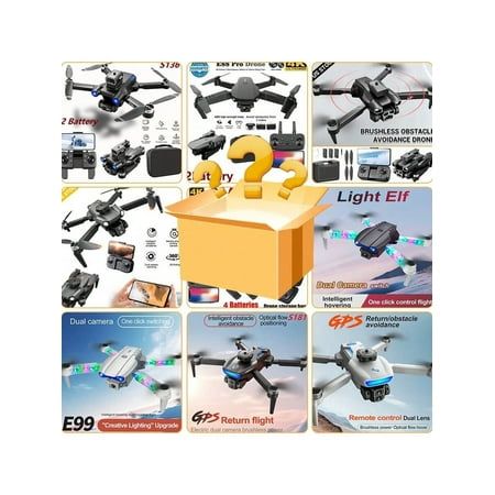 Drone Mystery Box Series -9 Unique Drone Surprises In One Gift Box, Wi-Fi Enabled, Dual Camera, Beginner-Friendly, Perfect For Birthdays & Holidays