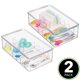 thumbnail image 2 of Contenedor organizador de almacenamiento mDesign apilable de 6 secciones, paquete de 2, 2 of 9