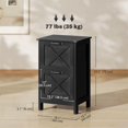 thumbnail image 5 of HOMCOM 2 Drawer Vertical File Cabinet with Silent Slides, Rustic Farmhouse Filing Cabinet with Barn Doors for A4/Letter Size, Printer Stand with Storage for Home Office, Distressed Black, 5 of 5