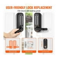 thumbnail image 4 of Mechanical Keyless Entry Door Lock Single/Double -Sided 14 Digit Keypad and Handle Embedded, 4 of 6