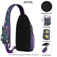 thumbnail image 3 of Sling Backpack,Dark Blue Christmas Gnome and Gift Pattern Crossbody Bag with Water Bottle Holder,Waterproof Sling Bag for Men/Women with Chest Phone Holder for Hiking,Travel, 3 of 6