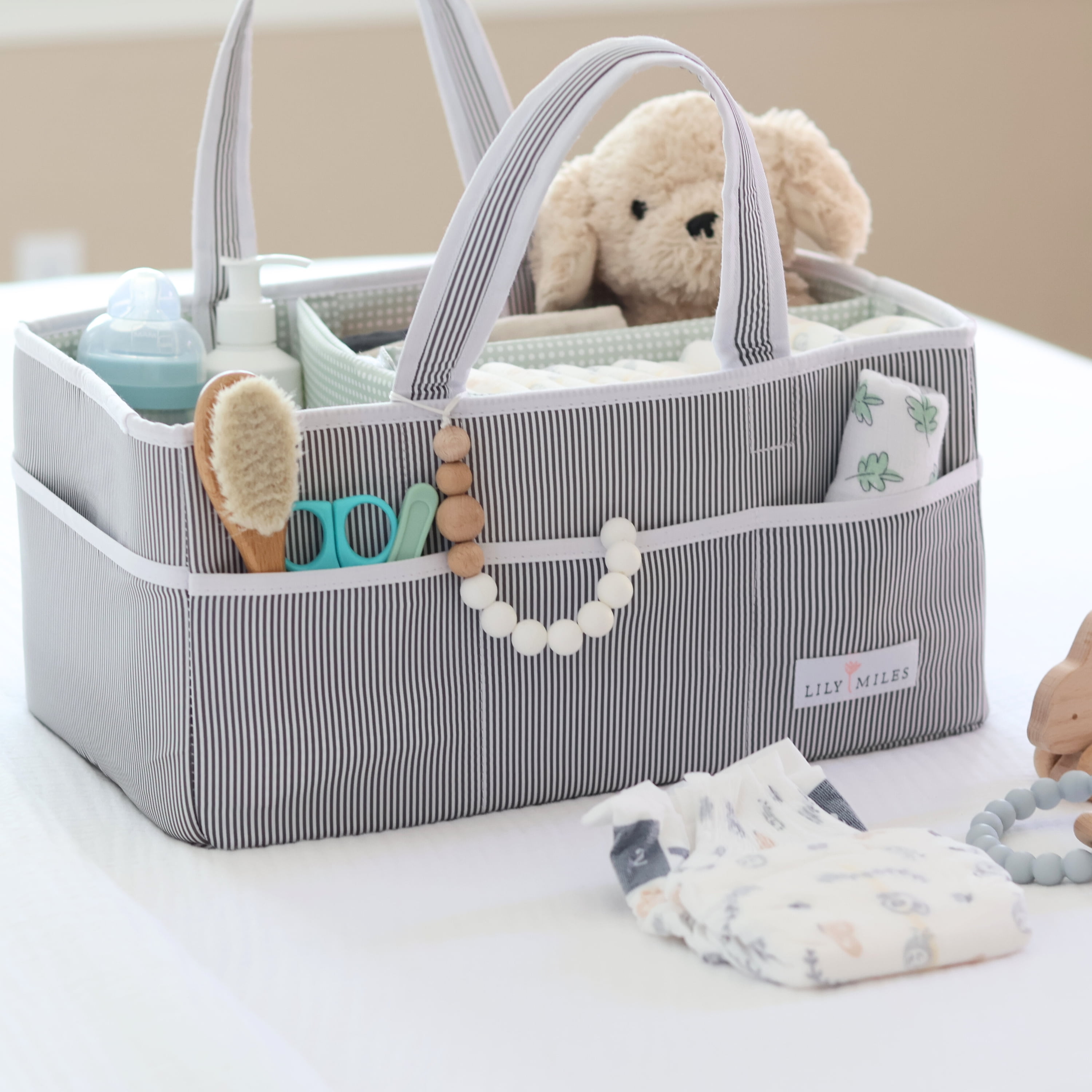 Large Baby Diaper Caddy Tote Bag Lily Miles Liberia Ubuy