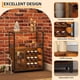 thumbnail image 5 of 3 - tier wine bar gabinete con detachable wine rack, glass holder, y mesh door - ideal para para kitchen, sala de estar, y bar con ample almacenamiento space, 5 of 8