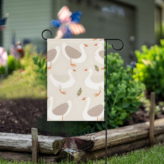 Gooses Garden Flag Double Sided Outdoor Banners for Courtyard Outdoor Lawn Farmhouse Holiday Decorations