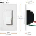 Lutron DVCL153PWH3 White Diva CFL, LED, Halogen, And Incandescent