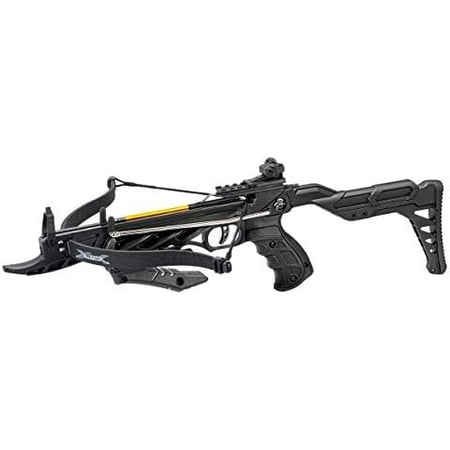 80lbs Black Self Cocking Hunting Crossbow 225+ FPS + 3pc Arrows Bow New
