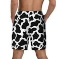 thumbnail image 4 of Fotbe Cow Print Black White Men’s Swim Trunks Quick Dry Swim Shorts Board Shorts with Mesh Lining-Small, 4 of 9