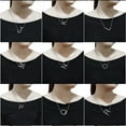 thumbnail image 4 of vonky Collier Simple pour Femmes Design Simple Filles Pendentif Lettre Acier Inoxydable Acier Inoxydable Collier Lettre pour Femmes Acier Fête Rendez-Vous Chaîne de Cou Bijoux, 4 of 7