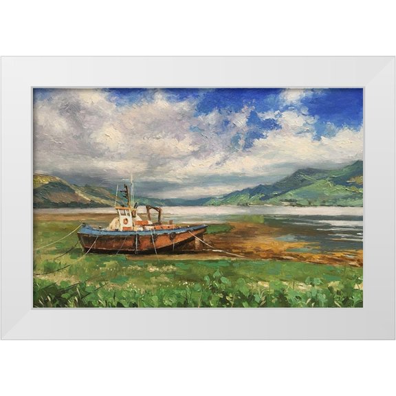Strube, Ling 14x11 White Modern Wood Framed Museum Art Print Titled - Scotland Landscape II