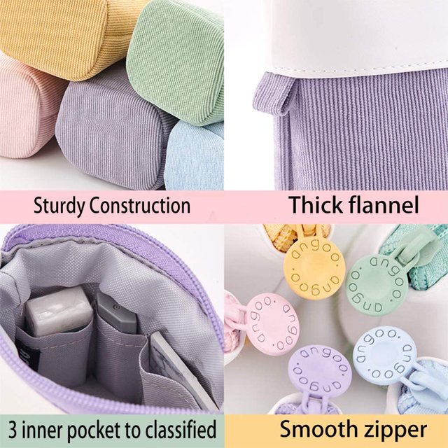 Retractable Pencil Case Stand Up Pencil Case Pencil Pouch Phone Holder Pens Case Standing Pen Pouch Bag Pencil Case Large Capacity Pencil Case Canvas Pencil Case,Yellow