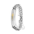 thumbnail image 1 of Pulsera de acero inoxidable con cadena cubana de 21 cm en tono dorado para hombre, 1 of 2