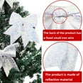 thumbnail image 5 of LanSuare Silvery Christmas Bow Decorations, 13x11Inch Glitter Holiday Bows with Sequin Ties for Xmas Tree Topper, Wreath, DIY Crafts, Gift Wrapping, Party Decor Ornaments, 5 of 6