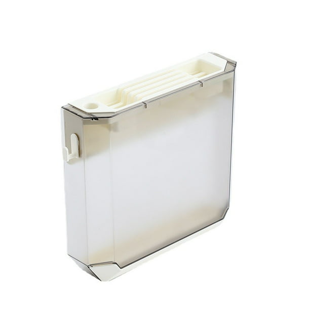 Estante para cuchillos, soporte para cuchillos de cocina, caja de almacenamiento de cuchillos transparente montada en la pared, estante de almacenamiento para cuchillos, confiable y duradero