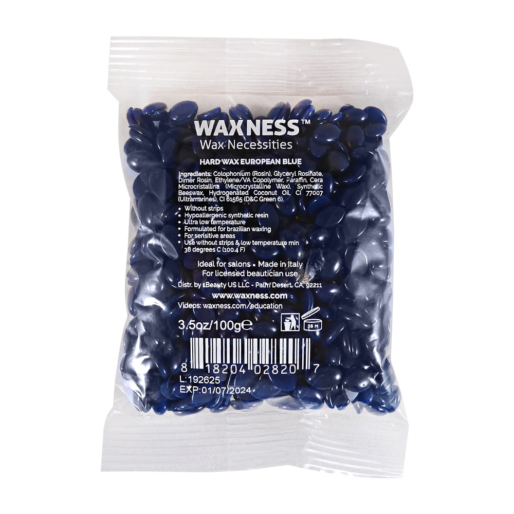 Waxness Professional Premium Hard Wax Beads European Blue Original 0.22