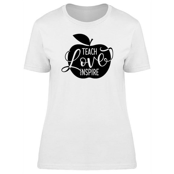 Apple Teach Love Inspire T-Shirt Women -Image by Shutterstock, Female XX-Large