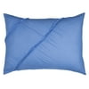 PIONEER WOMAN RUCHED DIAGONAL SHAM SET , CHAMBRAY BLUE
