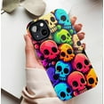thumbnail image 5 of Colorful Skull Phone Case for Teens & Adults - Durable Shockproof Design with Edgy Style, Compatible with iPhone 11/12/13/14/15/16 (Pro Max/Plus), 5 of 9