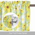 thumbnail image 6 of Spring Daisy Valance Curtain for Windows Watercolor White Yellow Flowers Fields Green Rod Pocket Curtain Valances Short Window Treatments Panels for Kitchen Bathroom Laundry Basement 60 x 14 Inch, 6 of 9