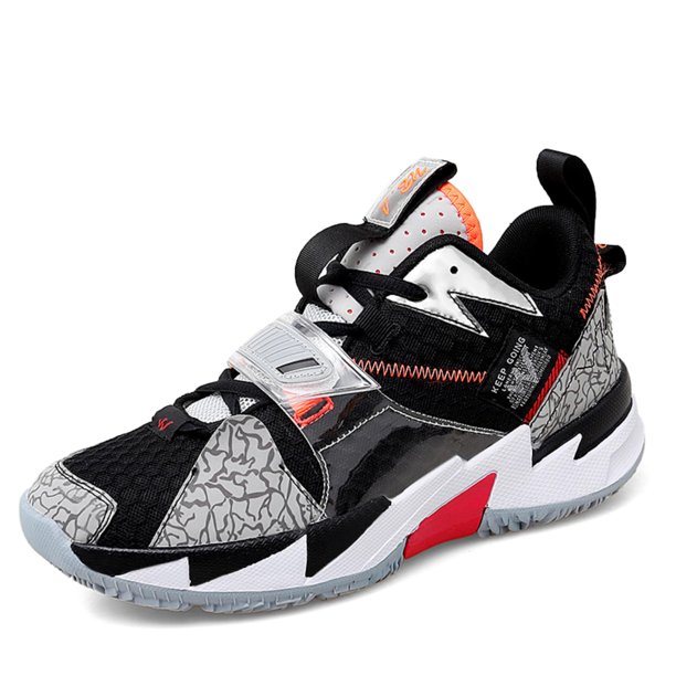 BINQER Zapatillas de baloncesto for hombre, zapatillas deportivas de cancha, botas de baloncesto de malla transpirable con agarre antideslizante