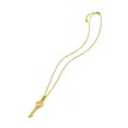 thumbnail image 4 of West Coast Jewelry Women's Polished Cubic Zirconia Key Shaped Gold Plated Necklace - 16", 4 of 4