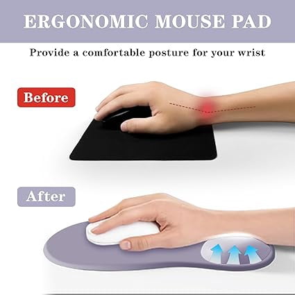 PIKACHY Ergonomic Wrist Rest Mouse Pad Silicone Gel Support Office Computer Pad